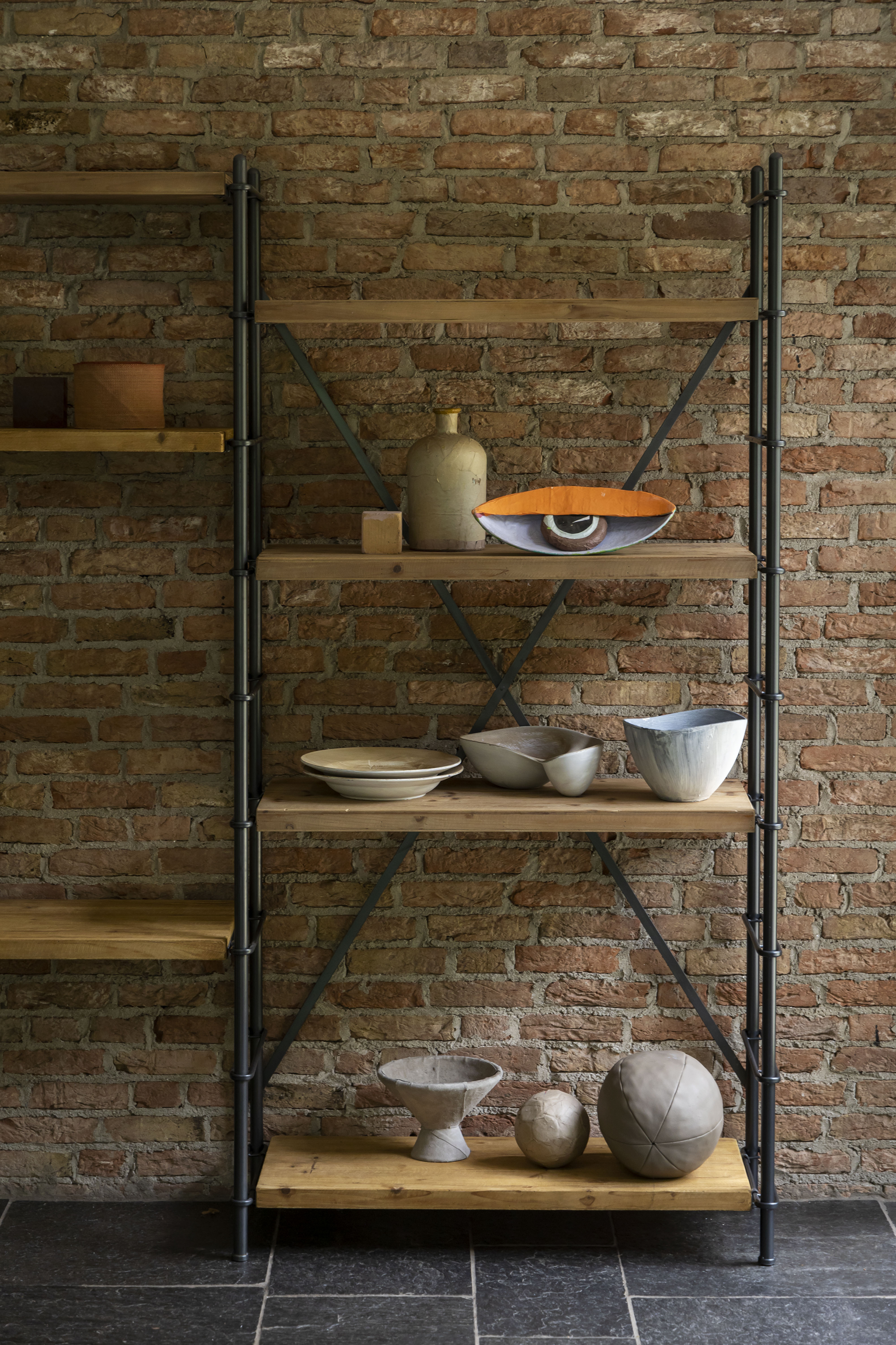 Dutchbone Iron & Wood Shelf Display Unit
